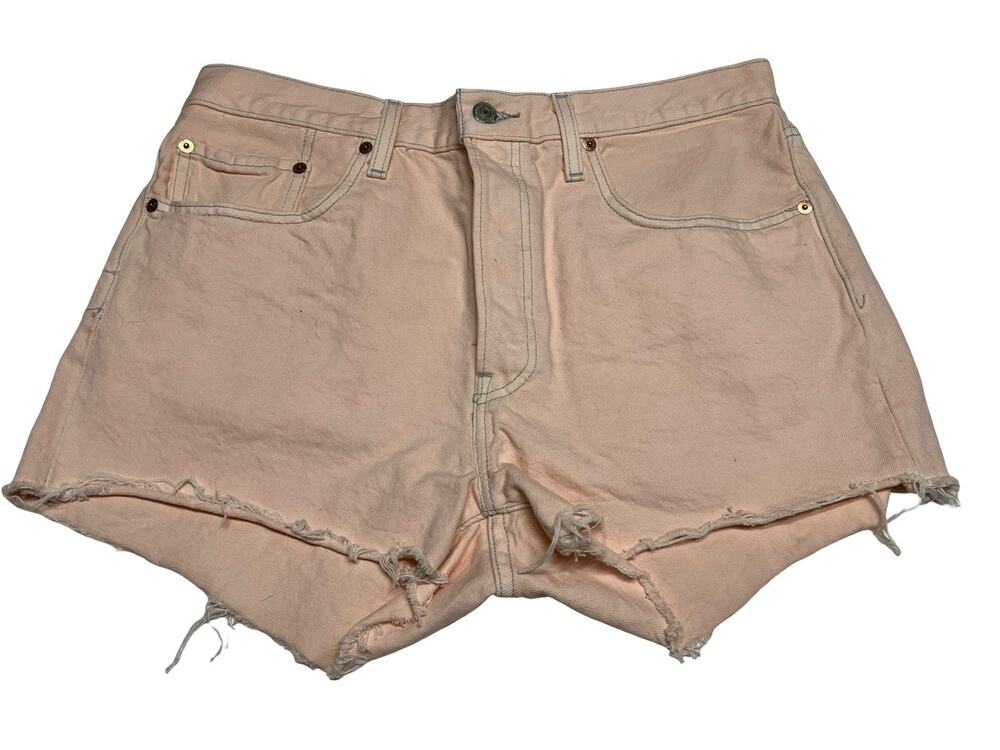 Levi’s 501 Women’s Cutoff Shorts Button Fly Light Pink Denim Size 31